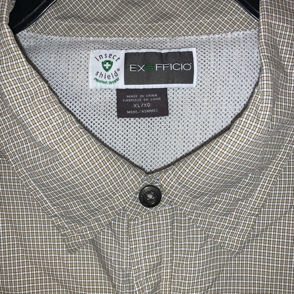 Men's insect shield exofficio tan shirt - Picture 2 of 4